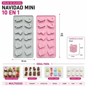 Molde de silicona navideño
