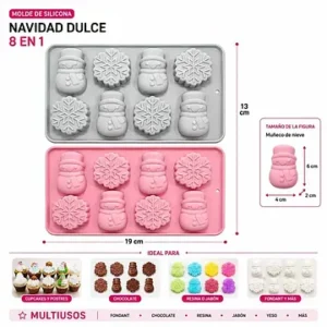 Molde de silicona navideño
