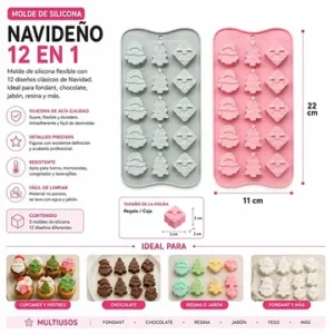 Molde navideño mini figuras